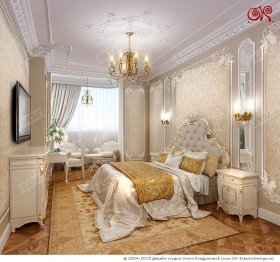 Фото 2015 года. Интерьер спальни в Фото квартиры в ЖК «Доминион»
